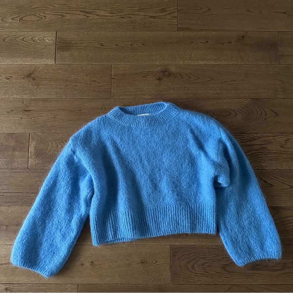 New NWOT Naïs Crop Sweater Alpaca Wool Blend Sz Small